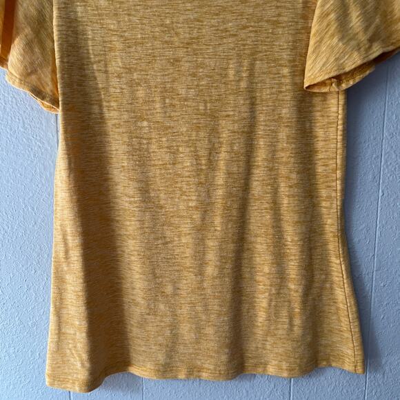 Mikarose Women Top XS Y2K Flutter Sleeve Relaxed Casual Girl Capsule Minimalist - Picture 8 of 11